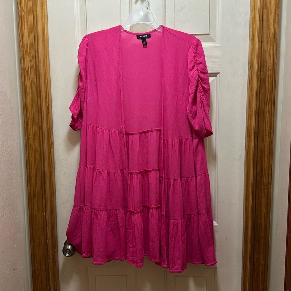 Light Torrid Ruffle Cardigan